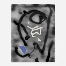 Emerson Woelffer, Untitled, 1988, oil, acrylic and torn Color Aid collage on canvas