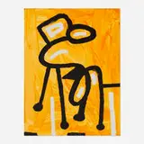 Emerson Woelffer, Untitled (from the Chair series), 1996, oil and acrylic on canvas