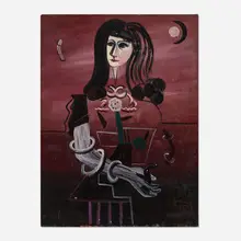 Amy Lou by Emerson Woelffer, 1940, oil on canvas, sold Aug 2026