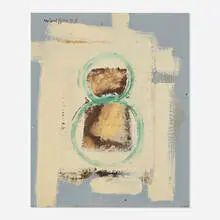Emerson Woelffer, Untitled, 1953, mixed media on metal