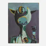 Emerson Woelffer, Untitled, c. 1949, oil on panel