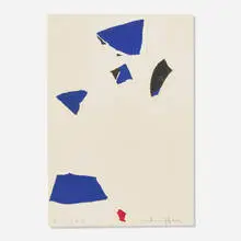 Emerson Woelffer, Untitled (from the A Coma series), 1976, paper collage on paper
