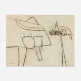 Emerson Woelffer, Untitled, c. 1955, charcoal on Strathmore