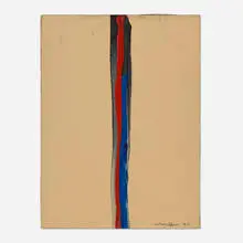 Emerson Woelffer, Homage Per Arp, 1973, acrylic on canvas