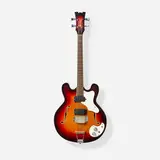 Celebrity III Shortscale Hollowbody Electric Bass Guitar, 1971 by Mosrite of California by Moseley, Trapeze tailpiece, bridge cover, duckfoot tuners, sold Jun 2026