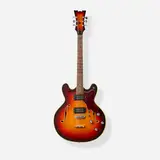 Celebrity I Hollowbody Electric Guitar, 1972 by Mosrite of California by Semie Moseley, Deep body, bolt-on maple neck, humbucking pickups, Radio Shack knobs, stop tailpiece, sold Jun 2026