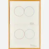 Mel Bochner, 2 Number Circles Interlocking Zero