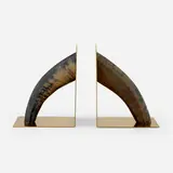 Carl Auböck, Bookends model 4773, pair, 1958, brass, horn