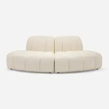 Bernhardt Design, Flair lounge chairs, pair, c. 1958, bouclé upholstery, walnut