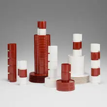 Lella and Massimo Vignelli, Early Kyoto dinnerware, 1979, melamine