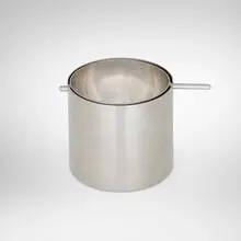 Cylinda revolving ashtray by Arne Jacobsen, 1964, stainless steel, sold Jul 2026