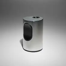 Dieter Rams, T2 Cylindric lighter, 1968, stainless steel, plastic