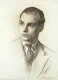 Charles Buchel, Portrait of the artist's son, Philip Buchel, charcoal and brown chalk