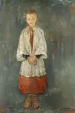 Jean Commère, The choir boy, oil on canvas