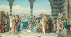 Raffaele Giannetti, Court rivalry, watercolour