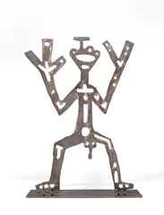 A. R. Penck, T, 1991, Stahl, behandelt