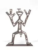 T by A. R. Penck, 1991, Stahl, behandelt, sold Jan 2026