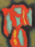 Otto Ritschl, Komposition, 1968, Öl auf Leinwand