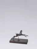 Mutwilliges Fohlen“ (Entwurf). (Vor) 1925 by Renée Sintenis, Wachs und Draht, auf Holzsockel montiert, sold Dec 2023