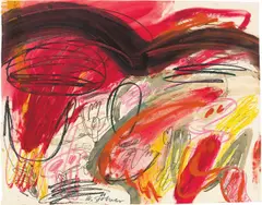 Walter Stöhrer, Ohne Titel, Um 1966, Mischtechnik auf Velin