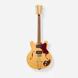 Gospel Celebrity 12-string Hollowbody Electric Guitar, 1972 by Mosrite of California by Moseley, Deep body, bolt-on maple neck, single-coil pickups, trapeze tailpiece, sold Jun 2026