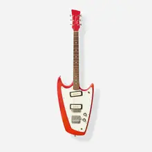 Hallmark Mfg. Co., Swept Wing Solidbody Electric Guitar, 1966, Bolt-on maple neck with matching headstock (front and back), vibrato tailpiece