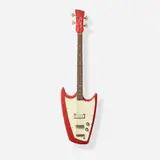 Hallmark Mfg. Co., Swept Wing Solidbody Electric Bass Guitar, 1966, Bolt-on maple neck with matching headstock (front and back)