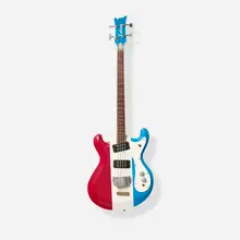 Bill Sullivan, Joe Maphis Model Hollowbody Electric Bass Guitar, c. 1980, Bound spruce top, walnut back, bolt-on maple neck, humbucking pickups, finished and assembled by E.F. Elliott
