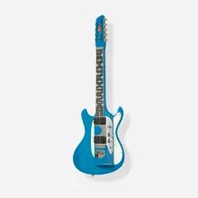 Smith, Mel-o-bar Standing Steel Guitar, c. 1968, Made by Mosrite, repurposed The Ventures Model II slab body