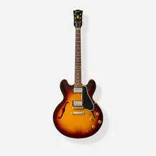 Gibson, ES-335TD Semi-hollowbody Electric Guitar, 1960, PAF humbucking pickups, Tune-o-matic bridge and stop tailpiece, long pickguard, dot inlays