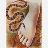 Miguel Covarrubias, ...a gaily coloured silken garter just dropped from her leg...