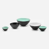 Herbert Krenchel, Krenit bowls, set of five, 1956, enameled steel