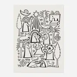 Alexander Girard, Nativity holiday card, c. 1965, screenprint