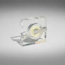 Robert P. Gottlieb, Tape dispenser, 1963, Lucite, chrome-plated steel