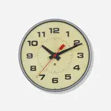 Simplex, Wall clock, model 2310, c. 1965, enameled steel, glass
