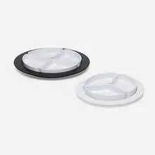 Timo Sarpaneva, More segmented serving trays, set of two, c. 1970, plastic
