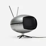 Panasonic, Orbitel television, model TR-005, c. 1970, plastic, chrome-plated brass, glass
