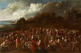Scipione Campagno, The sermon on the mount, oil on canvas