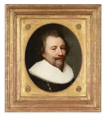 Jan Anthonisz. van Ravesteyn, A portrait of a gentleman (possibly Floris II, Count of Pallandt), oil on cradled oval panel