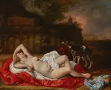 Diana in repose with attendant dogs by Dutch School, oil on canvas, offered Nov 2018