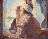 Max Kaus, Turu am Fenster, Um 1935, Öl auf Leinwand