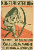 Max Pechstein, Plakat: Kunstausstellung. III. Ausstellung Neue Secession 1911, 1911, Farblithographie auf bräunlichem Papier