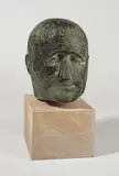 Letzter Brechtkopf by Gustav Seitz, 1967, Bronze mit schwarzgrüner Patina, auf Steinsockel montiert. Höhe (ohne Sockel): 21,5 cm (8 ½ in. ), sold Nov 2008