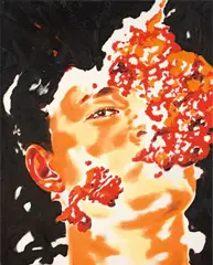 Ausbruch by Norbert Bisky, 2007, Öl auf Leinwand, sold Jun 2010