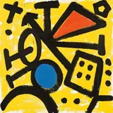 Rotes Pentagon II by A. R. Penck, 1994, Acryl auf Leinwand, sold Jun 2010