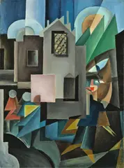 Thilo Maatsch, Straße, 1928, Öl auf Nessel