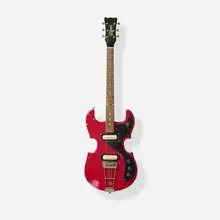 Gruggett, Stradette Solidbody Electric Guitar, c. 1966, Bolt-on maple neck with black headstock (front and back), Standel pickups, Hofner trapeze tailpiece
