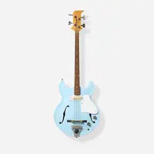 Standel, Custom Bass Hollowbody Electric Bass Guitar, c. 1966, Fiberglass body, f-hole stickers