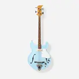 Standel, Custom Bass Hollowbody Electric Bass Guitar, c. 1966, Fiberglass body, f-hole stickers