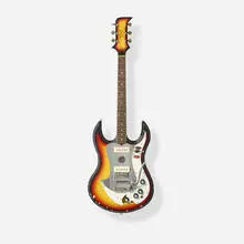 Standel, Custom Deluxe Solidbody Electric Guitar, c. 1966, German-carved body, vibrato tailpiece